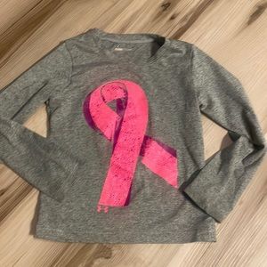 Youth size 4- UA breast cancer awareness shirt